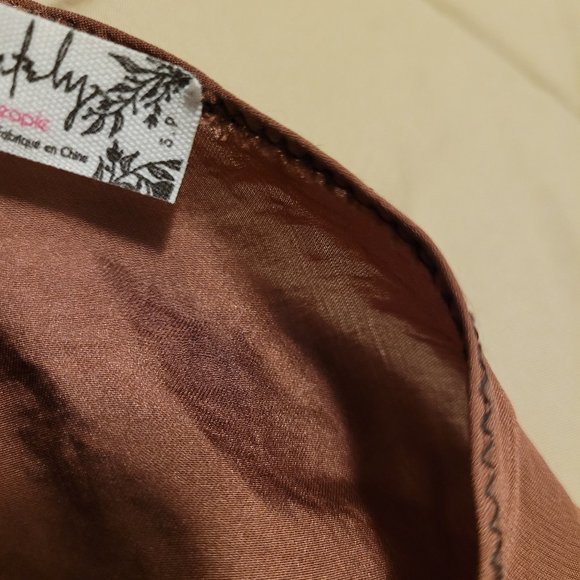 Free People CRIMSON (RED) LACE INSET PLUNGING CAMISOLE TANK TOP / CAMI - Picture 11 of 13